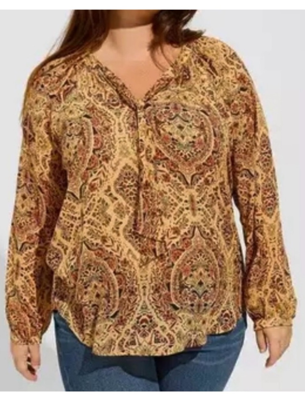 Like New Torrid Crinkle Chiffon Raglan Tie Front Blouse Size 3X